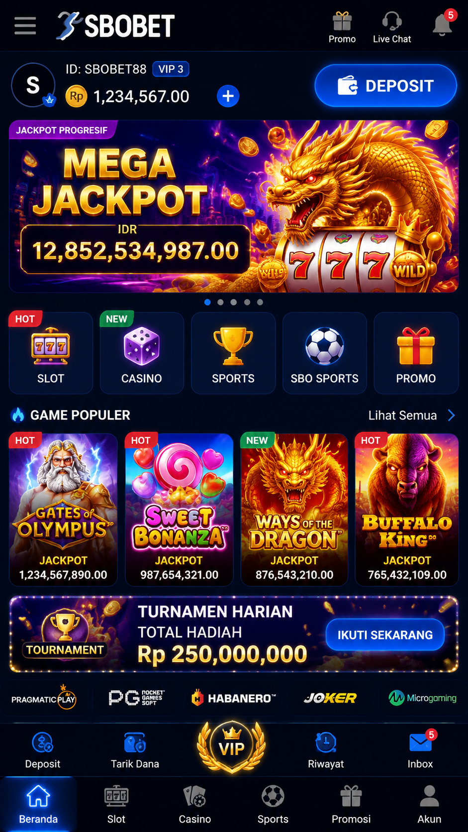 Screenshot 1 sbobet