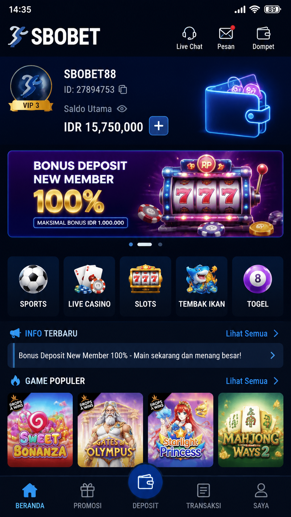 Screenshot 3 sbobet
